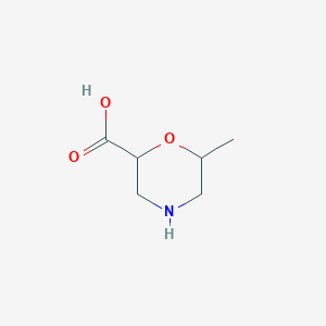 6-Methylmorpholine-2-carboxylic acid chemical structure (CAS 1780622-97-0)