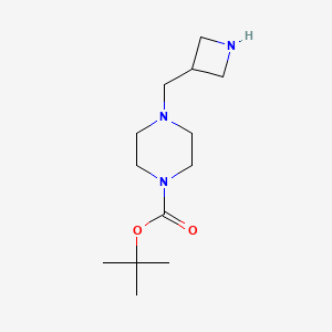 tert-Butyl 4-(azetidin-3-ylmethyl)piperazine-1-carboxylate chemical structure (CAS 1780637-40-2)