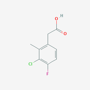 2-(3-Chloro-4-fluoro-2-methylphenyl)acetic acid chemical structure (CAS 1780699-83-3)