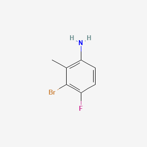 3-Bromo-4-fluoro-2-methylaniline chemical structure (CAS 1780701-91-8)