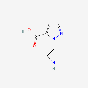 1-(Azetidin-3-yl)-1H-pyrazole-5-carboxylic acid chemical structure (CAS 1780720-82-2)