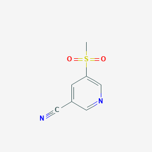 5-(Methylsulfonyl)nicotinonitrile chemical structure (CAS 1780797-86-5)