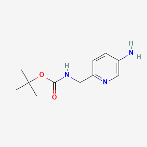 tert-Butyl ((5-aminopyridin-2-yl)methyl)carbamate chemical structure (CAS 1780934-03-3)