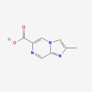 2-Methylimidazo[1,2-a]pyrazine-6-carboxylic acid chemical structure (CAS 1780957-27-8)