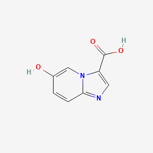 6-Hydroxyimidazo[1,2-a]pyridine-3-carboxylic acid chemical structure (CAS 1780960-10-2)