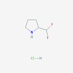 2-(Difluoromethyl)pyrrolidine hydrochloride chemical structure (CAS 1781041-85-7)
