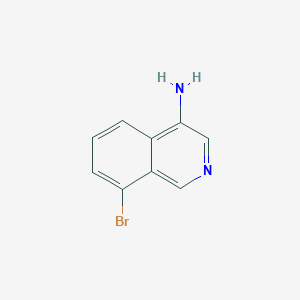8-Bromoisoquinolin-4-amine chemical structure (CAS 1781091-48-2)