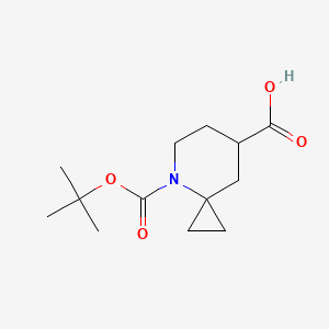 4-(tert-Butoxycarbonyl)-4-azaspiro[2.5]octane-7-carboxylic acid chemical structure (CAS 1781349-46-9)