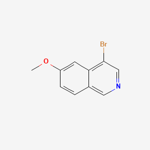 4-Bromo-6-methoxyisoquinoline chemical structure (CAS 1781486-94-9)