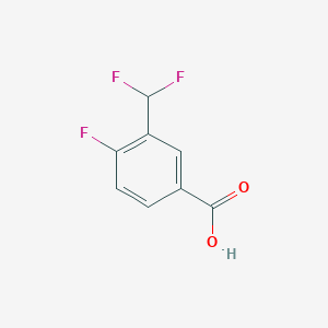 3-(Difluoromethyl)-4-fluorobenzoic acid chemical structure (CAS 1781570-25-9)