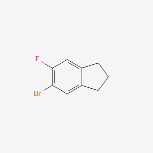5-Bromo-6-fluoro-2,3-dihydro-1H-indene chemical structure (CAS 1781686-92-7)