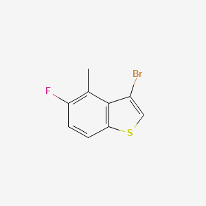 3-Bromo-5-fluoro-4-methylbenzo[b]thiophene chemical structure (CAS 1781825-71-5)