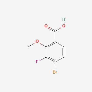 4-Bromo-3-fluoro-2-methoxybenzoic acid chemical structure (CAS 1781826-13-8)