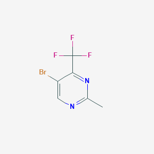 5-Bromo-2-methyl-4-(trifluoromethyl)pyrimidine chemical structure (CAS 1781830-29-2)