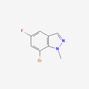 7-Bromo-5-fluoro-1-methyl-1H-indazole chemical structure (CAS 1781864-19-4)