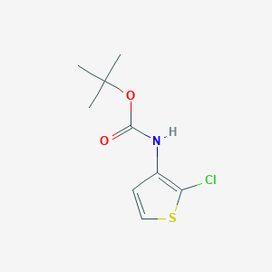 tert-Butyl (2-chlorothiophen-3-yl)carbamate chemical structure (CAS 1781900-10-4)