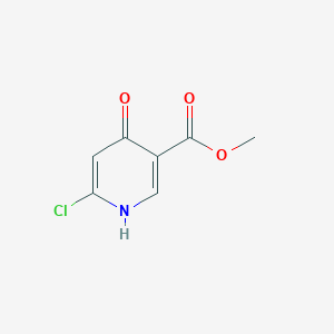 Methyl 6-chloro-4-hydroxynicotinate chemical structure (CAS 1781900-26-2)
