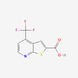 4-(Trifluoromethyl)thieno[2,3-b]pyridine-2-carboxylic acid chemical structure (CAS 1781929-01-8)