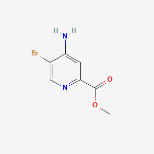 Methyl 4-amino-5-bromopyridine-2-carboxylate chemical structure (CAS 1782230-72-1)