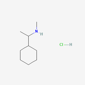 (1-Cyclohexylethyl)(methyl)amine hydrochloride chemical structure (CAS 1782290-39-4)