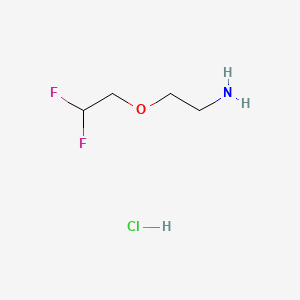 2-(2,2-Difluoroethoxy)ethan-1-amine hydrochloride chemical structure (CAS 1782326-65-1)