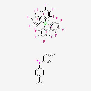 (4-Isopropylphenyl)(p-tolyl)iodonium tetrakis(perfluorophenyl)borate chemical structure (CAS 178233-72-2)