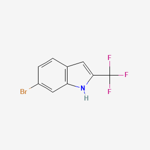 6-Bromo-2-(trifluoromethyl)-1H-indole chemical structure (CAS 1782390-81-1)