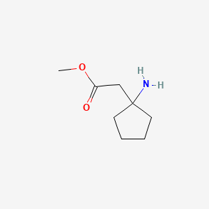 Methyl 2-(1-aminocyclopentyl)acetate chemical structure (CAS 178242-71-2)