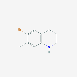 6-Bromo-7-methyl-1,2,3,4-tetrahydroquinoline chemical structure (CAS 1782433-03-7)