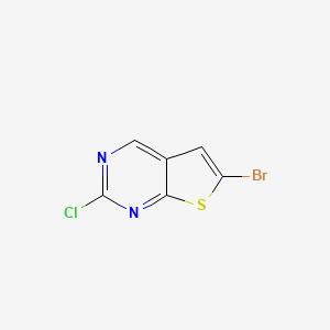 6-Bromo-2-chlorothieno[2,3-d]pyrimidine chemical structure (CAS 1782440-51-0)