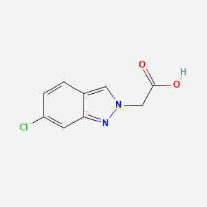 2-(6-Chloro-2H-indazol-2-yl)acetic acid chemical structure (CAS 1782525-68-1)