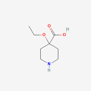 4-Ethoxypiperidine-4-carboxylic acid chemical structure (CAS 1782554-53-3)