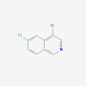 4-Bromo-6-chloroisoquinoline chemical structure (CAS 1782579-25-2)