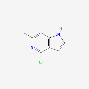 4-Chloro-6-methyl-1H-pyrrolo[3,2-c]pyridine chemical structure (CAS 178268-92-3)