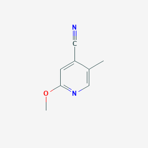 2-Methoxy-5-methylisonicotinonitrile chemical structure (CAS 1782813-23-3)