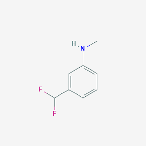 3-(Difluoromethyl)-N-methylaniline chemical structure (CAS 1782847-98-6)