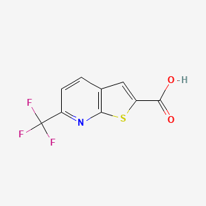 6-(Trifluoromethyl)thieno[2,3-b]pyridine-2-carboxylic acid chemical structure (CAS 1782892-92-5)