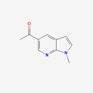 1-(1-Methyl-1H-pyrrolo[2,3-b]pyridin-5-yl)ethan-1-one chemical structure (CAS 1782915-85-8)