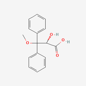 (S)-2-Hydroxy-3-methoxy-3,3-diphenylpropanoic acid chemical structure (CAS 178306-52-0)