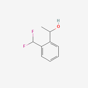 1-(2-(Difluoromethyl)phenyl)ethanol chemical structure (CAS 1783382-76-2)