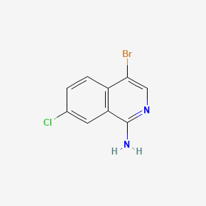 4-Bromo-7-chloroisoquinolin-1-amine chemical structure (CAS 1783394-01-3)