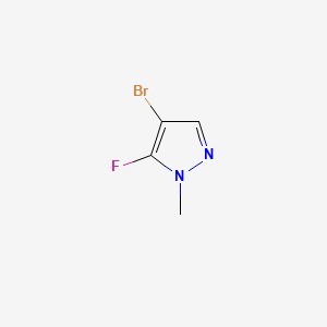 4-Bromo-5-fluoro-1-methyl-1H-pyrazole chemical structure (CAS 1783510-78-0)