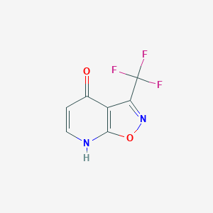 3-(Trifluoromethyl)isoxazolo[5,4-b]pyridin-4-ol chemical structure (CAS 1783544-01-3)