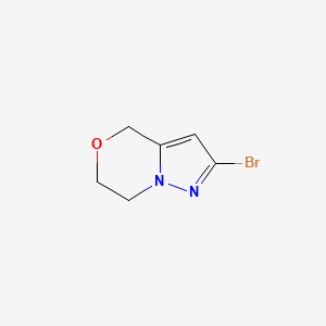 2-Bromo-6,7-dihydro-4H-pyrazolo[5,1-c][1,4]oxazine chemical structure (CAS 1783602-46-9)