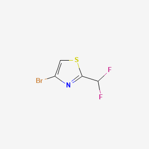 4-Bromo-2-(difluoromethyl)thiazole chemical structure (CAS 1783680-29-4)