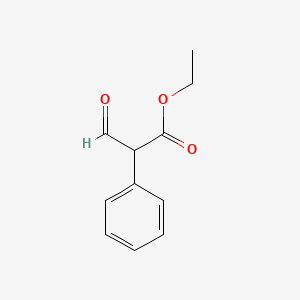 Ethyl 3-oxo-2-phenylpropanoate chemical structure (CAS 17838-69-6)