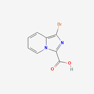 1-Bromoimidazo[1,5-a]pyridine-3-carboxylic acid chemical structure (CAS 1784021-95-9)