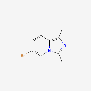 6-Bromo-1,3-dimethylimidazo[1,5-a]pyridine chemical structure (CAS 1784028-04-1)