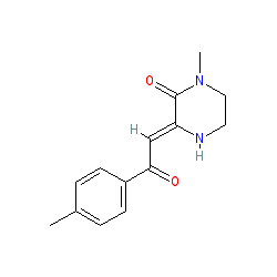 1-Methyl-3-(2-oxo-2-(p-tolyl)ethylidene)piperazin-2-one chemical structure (CAS 178408-16-7)
