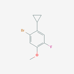 1-Bromo-2-cyclopropyl-4-fluoro-5-methoxybenzene chemical structure (CAS 1784088-25-0)